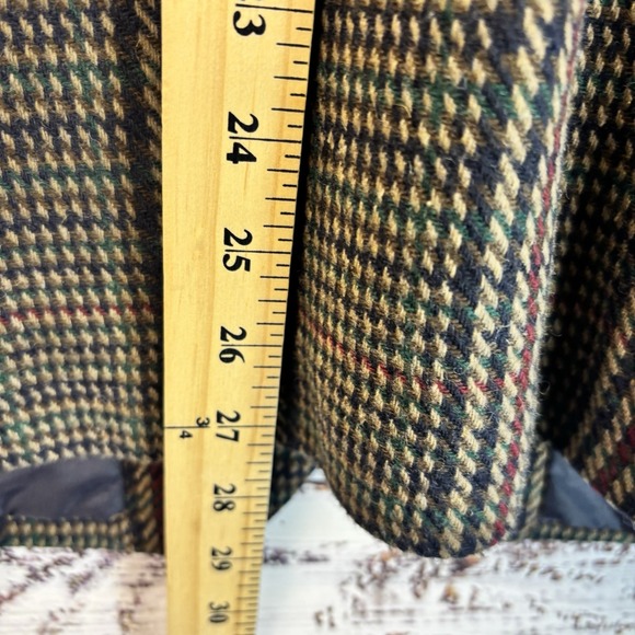 Vintage Radcliffe Blazer Plaid Wool Blend 8 Boxy Red Blue Green Tartan Clueless - Picture 2 of 12